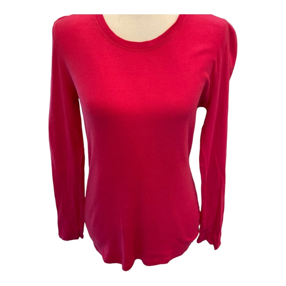Gap Factory Favorite long sleeve tee in fuschia